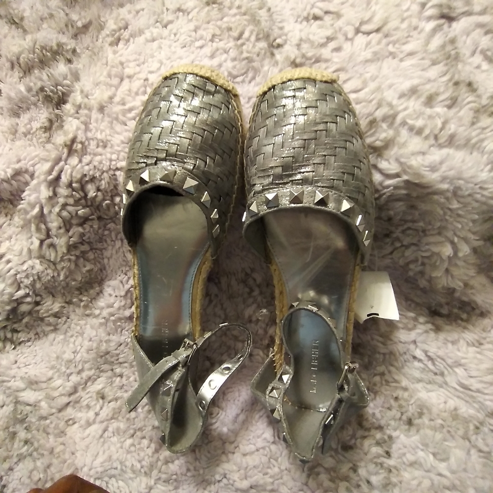 Mark Fisher studded flat closed sandals. New
